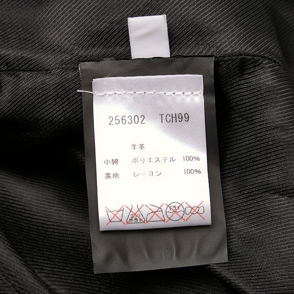 バレンシアガ ダブルライダースジャケット 256302 TCH99 ブラック ラムスキン レディース BALENCIAGA 【中古】