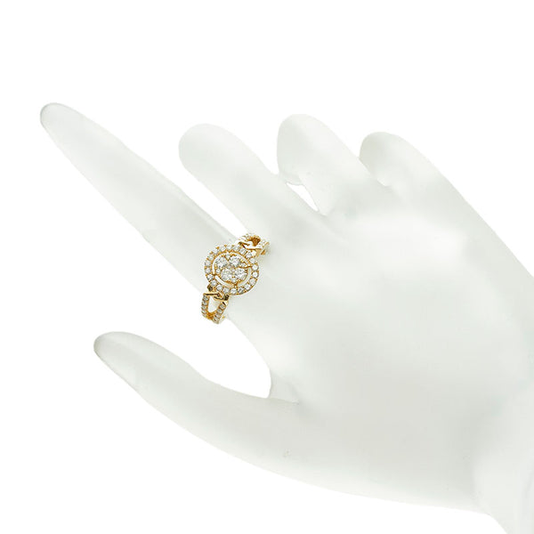 K18YG イエローゴールド ダイヤ0.70ct リング 指輪 レディース 12号 【中古】