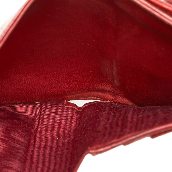 ココマーク 二つ折り財布 A13496 ボルドー キャビアスキン レディース 【中古】