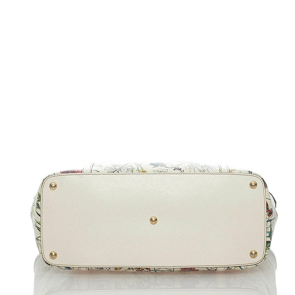 グッチ フローラ トートバッグ 309613 ホワイト マルチカラー PVC レザー レディース GUCCI 【中古】