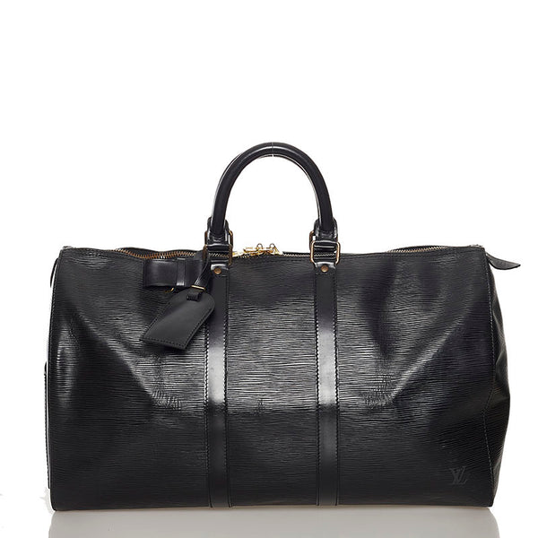 ルイ ヴィトン エピ キーポル45 ボストンバッグ トラベルバッグ M42972 ノワール ブラック レザー レディース LOUIS VUITTON 【中古】
