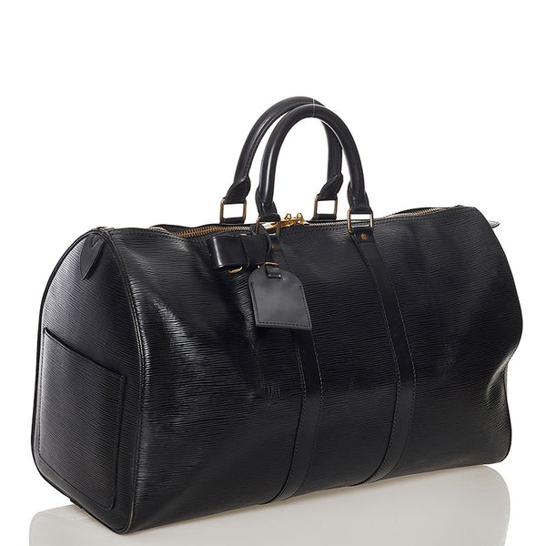 ルイ ヴィトン エピ キーポル45 ボストンバッグ トラベルバッグ M42972 ノワール ブラック レザー レディース LOUIS VUITTON 【中古】