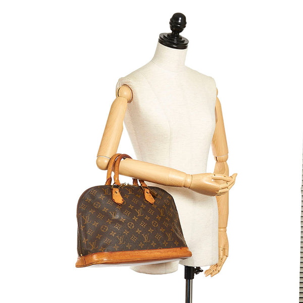 ルイ ヴィトン モノグラム アルマ ハンドバッグ M51130 ブラウン PVC レザー レディース LOUIS VUITTON 【中古】