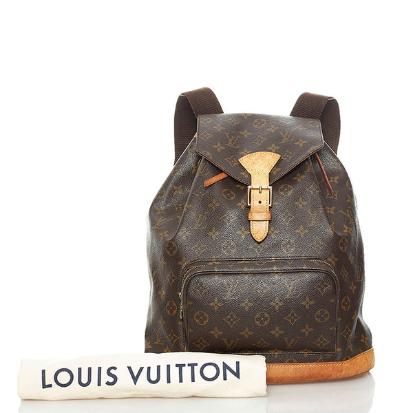ルイ ヴィトン モノグラム モンスリMM リュック バックパック M51136 ブラウン PVC レザー レディース LOUIS VUITTON 【中古】
