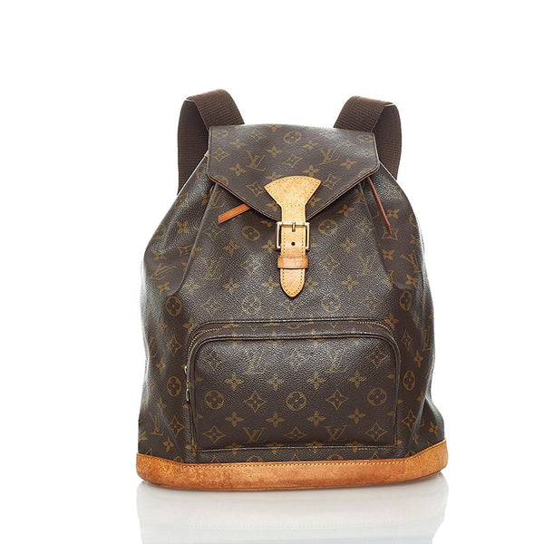 ルイ ヴィトン モノグラム モンスリMM リュック バックパック M51136 ブラウン PVC レザー レディース LOUIS VUITTON 【中古】
