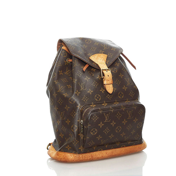 ルイ ヴィトン モノグラム モンスリMM リュック バックパック M51136 ブラウン PVC レザー レディース LOUIS VUITTON 【中古】