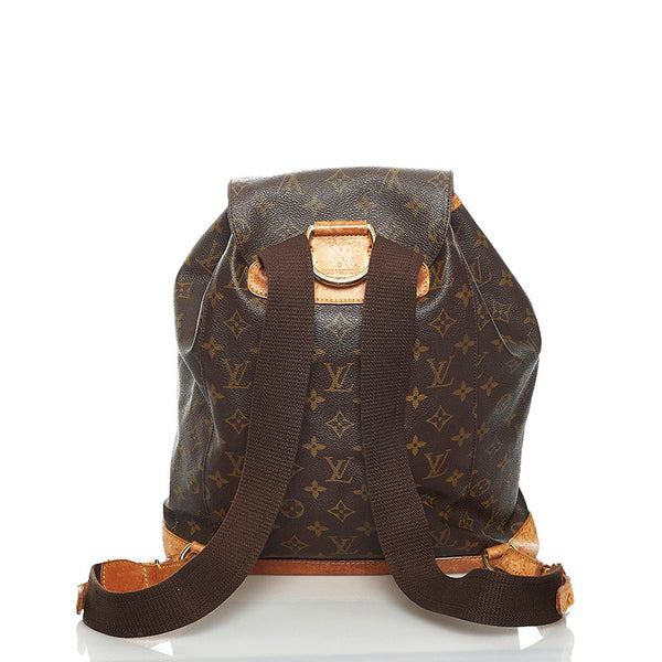 ルイ ヴィトン モノグラム モンスリMM リュック バックパック M51136 ブラウン PVC レザー レディース LOUIS VUITTON 【中古】