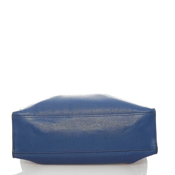 プラダ ハンドバッグ トートバッグ ブルー レザー レディース PRADA 【中古】