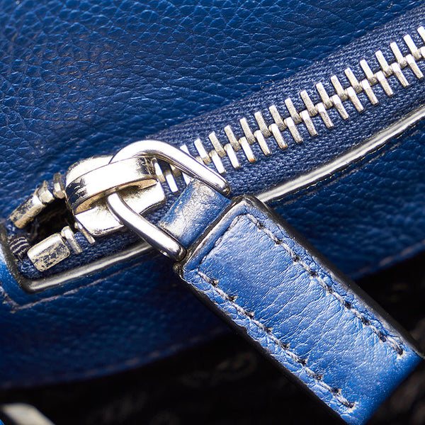 プラダ ハンドバッグ トートバッグ ブルー レザー レディース PRADA 【中古】
