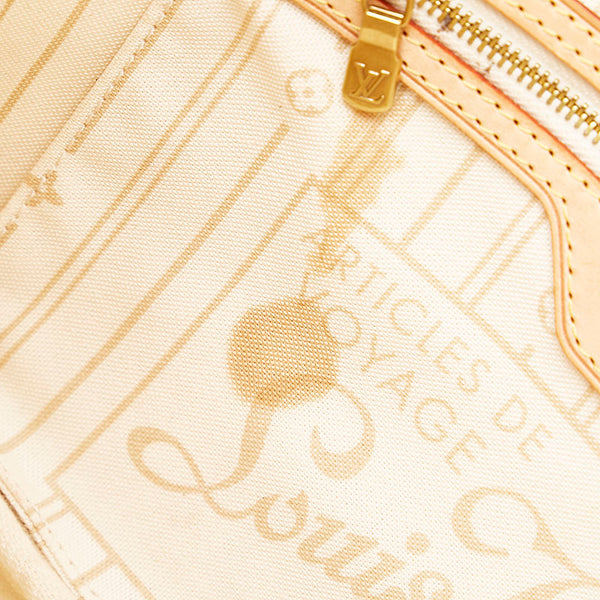 ルイ ヴィトン ダミエ アズール ネヴァーフル PM トートバッグ N41362 ホワイト グレー PVC レザー レディース LOUIS VUITTON 【中古】