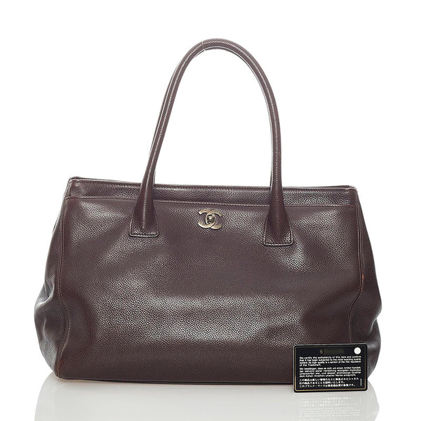 シャネル エグゼクティブ ココマーク トートバッグ ハンドバッグ ブラウン  レザー レディース CHANEL 【中古】
