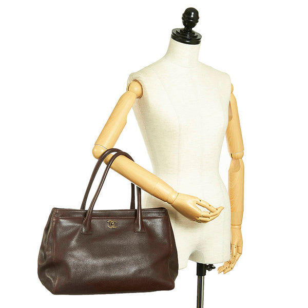 シャネル エグゼクティブ ココマーク トートバッグ ハンドバッグ ブラウン  レザー レディース CHANEL 【中古】