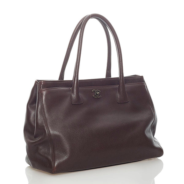 シャネル エグゼクティブ ココマーク トートバッグ ハンドバッグ ブラウン  レザー レディース CHANEL 【中古】