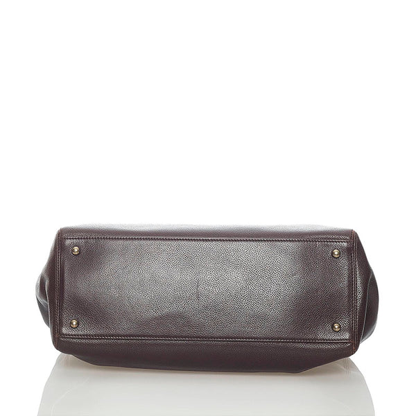 シャネル エグゼクティブ ココマーク トートバッグ ハンドバッグ ブラウン  レザー レディース CHANEL 【中古】