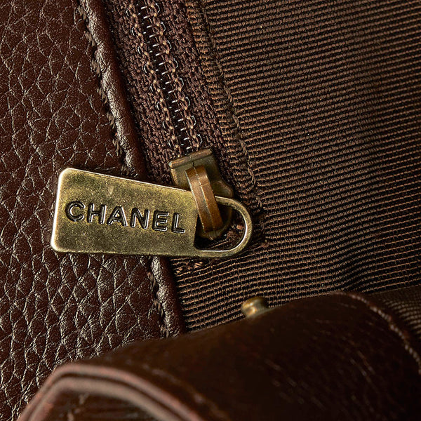 シャネル エグゼクティブ ココマーク トートバッグ ハンドバッグ ブラウン  レザー レディース CHANEL 【中古】