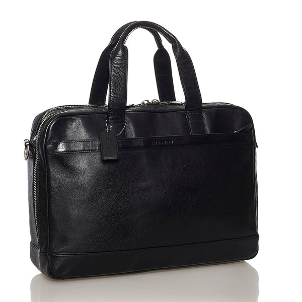 コーチ ビジネスバッグ ショルダーバッグ 2WAY ブラック レザー メンズ COACH 【中古】