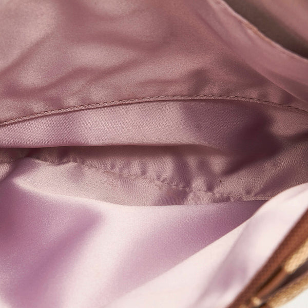 コーチ シグネチャー 斜め掛け ショルダーバッグ ベージュ ブラウン キャンバス レザー レディース COACH 【中古】