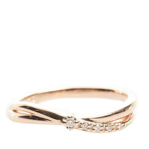 カナルヨンドシー K10PG ピンクゴールド ダイヤ リング 指輪 レディース canal4℃ 7号 【中古】