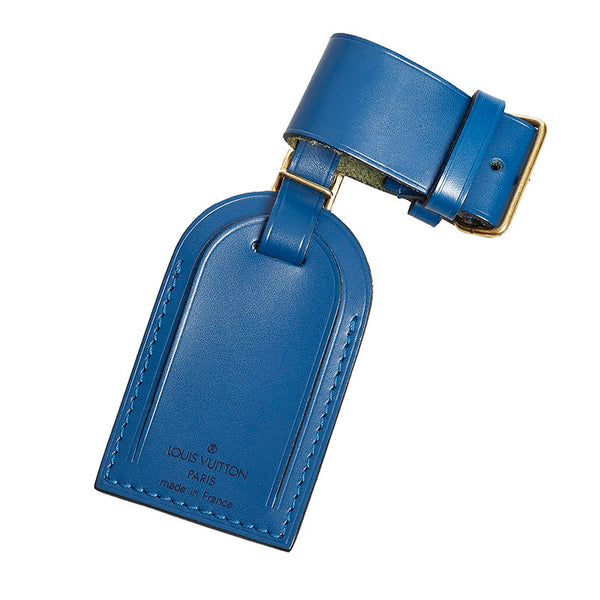 ルイ ヴィトン ポワニエ ネームタグ ブルー レザー レディース LOUIS VUITTON 【中古】