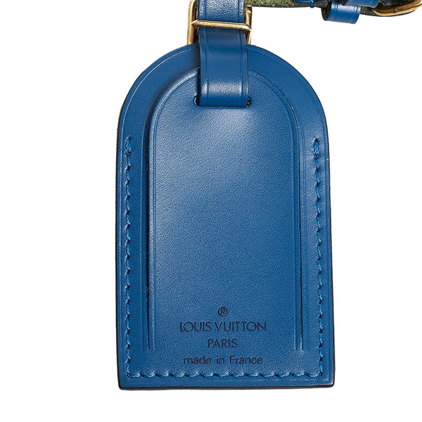 ルイ ヴィトン ポワニエ ネームタグ ブルー レザー レディース LOUIS VUITTON 【中古】