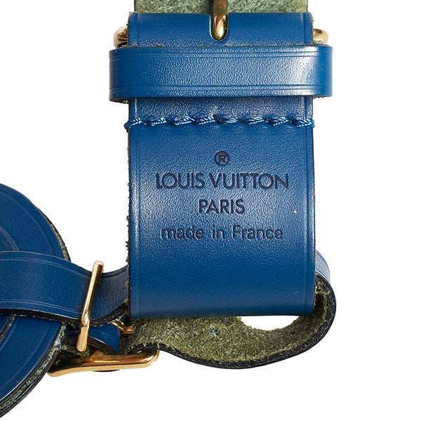 ルイ ヴィトン ポワニエ ネームタグ ブルー レザー レディース LOUIS VUITTON 【中古】