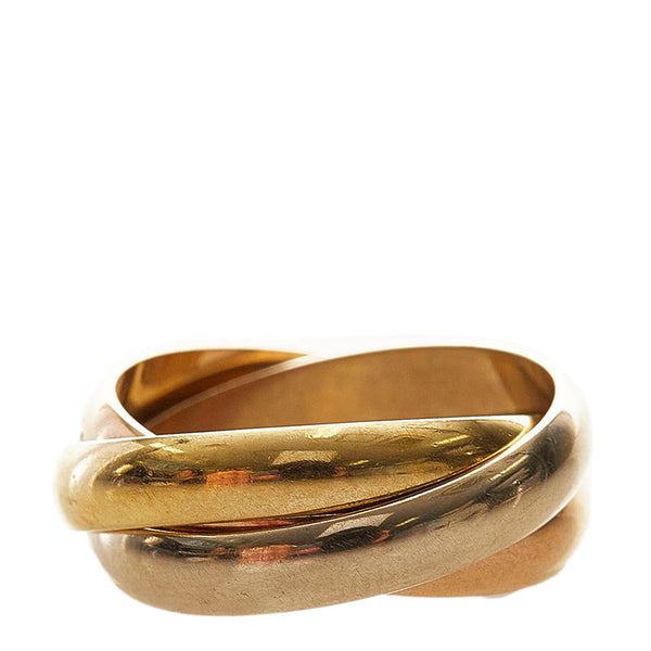 カルティエ トリニティ スリーカラー リング 指輪 K18WG ホワイトゴールド K18YG イエローゴールド K18WG ピンクゴールド レディース CARTIER 【中古】