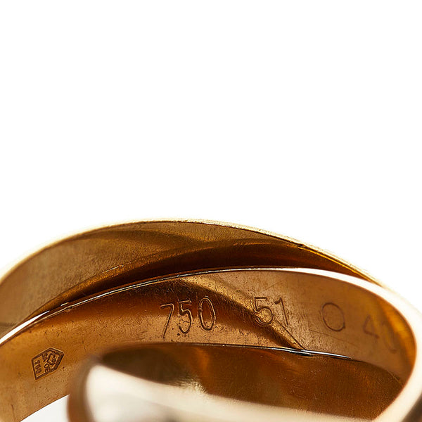 カルティエ トリニティ スリーカラー リング 指輪 K18WG ホワイトゴールド K18YG イエローゴールド K18WG ピンクゴールド レディース CARTIER 【中古】