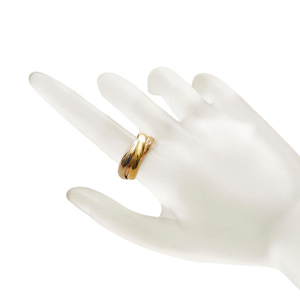 カルティエ トリニティ スリーカラー リング 指輪 K18WG ホワイトゴールド K18YG イエローゴールド K18WG ピンクゴールド レディース CARTIER 【中古】