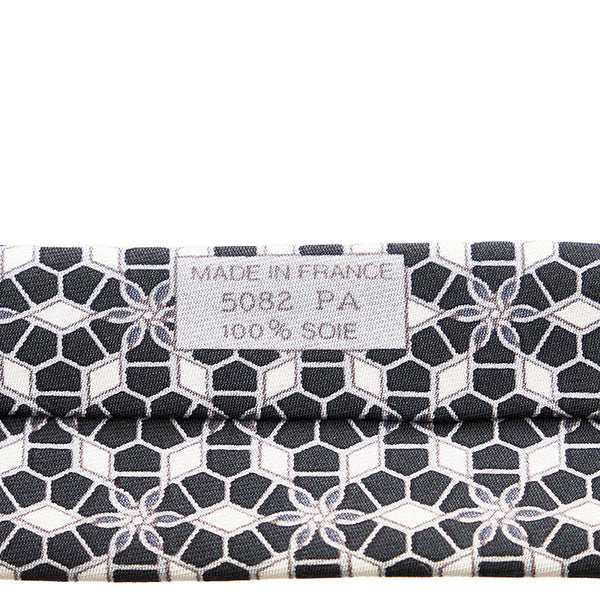 エルメス 総柄 ネクタイ ブラック シルク メンズ HERMES 【中古】