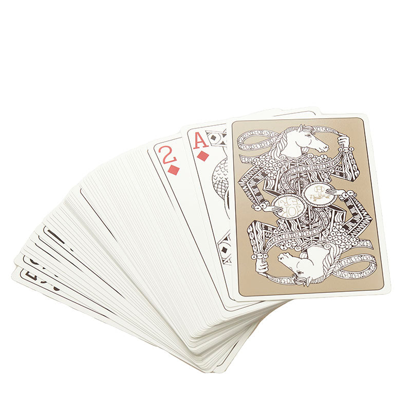 エルメス トランプ グレー ブラウン 紙 ユニセックス HERMES 【中古】