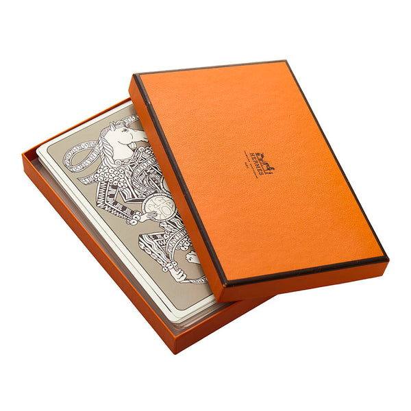 エルメス トランプ グレー ブラウン 紙 ユニセックス HERMES 【中古】