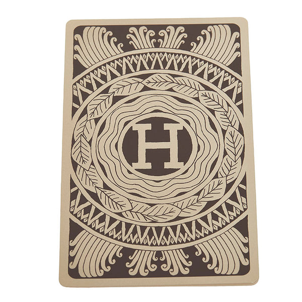 エルメス トランプ グレー ブラウン 紙 ユニセックス HERMES 【中古】