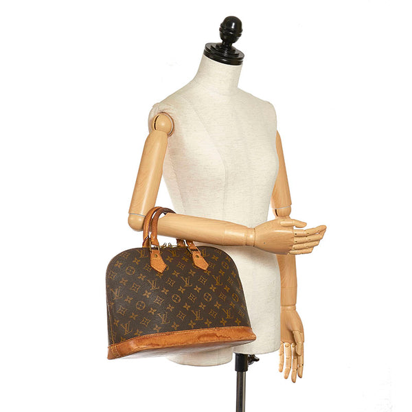 ルイ ヴィトン モノグラム アルマ PM ハンドバッグ M51130 ブラウン PVC レザー レディース LOUIS VUITTON 【中古】
