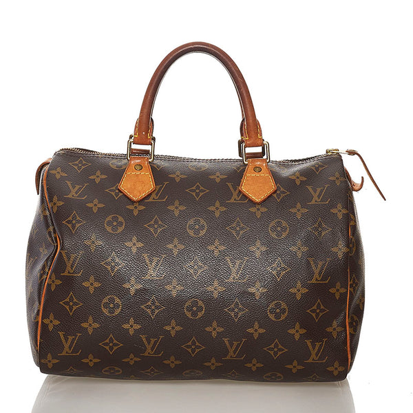 ルイ ヴィトン モノグラム スピーディ 30 ハンドバッグ ミニボストンバッグ M41526 ブラウン PVC レザー レディース LOUIS VUITTON 【中古】