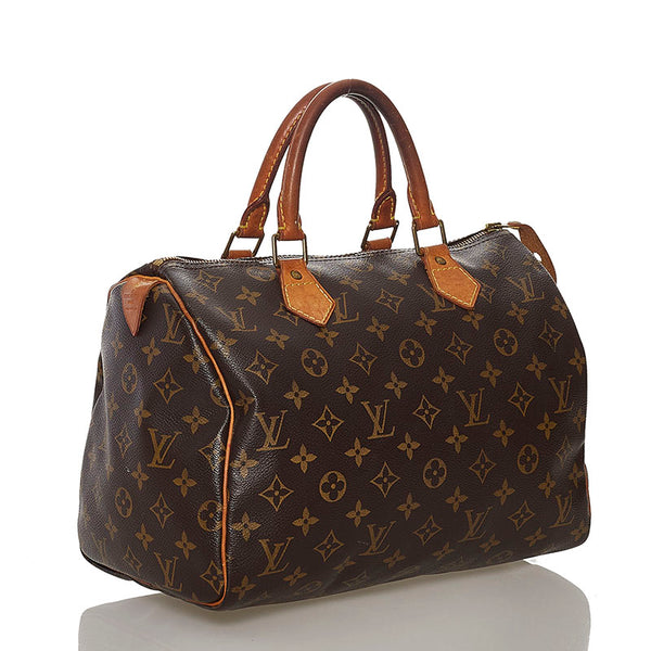 ルイ ヴィトン モノグラム スピーディ 30 ハンドバッグ ミニボストンバッグ M41526 ブラウン PVC レザー レディース LOUIS VUITTON 【中古】