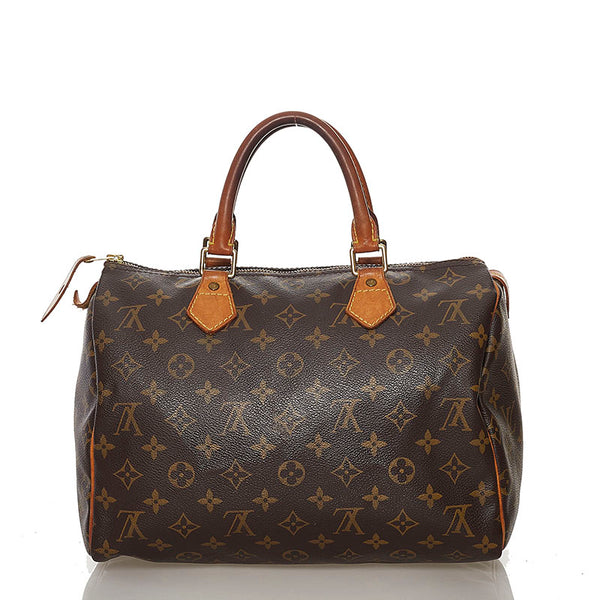 ルイ ヴィトン モノグラム スピーディ 30 ハンドバッグ ミニボストンバッグ M41526 ブラウン PVC レザー レディース LOUIS VUITTON 【中古】