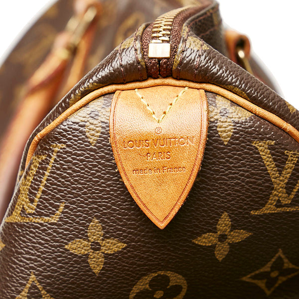 ルイ ヴィトン モノグラム スピーディ 30 ハンドバッグ ミニボストンバッグ M41526 ブラウン PVC レザー レディース LOUIS VUITTON 【中古】