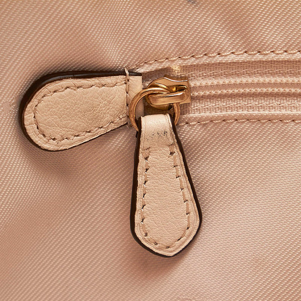 コーチ シグネチャー ワンショルダーバッグ ベージュ ホワイト キャンバス レザー レディース COACH 【中古】