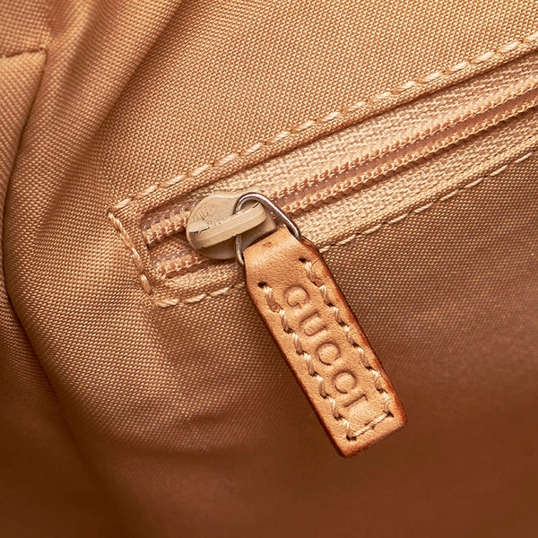 グッチ GGキャンバス ワンショルダーバッグ 001 3766 ホワイト ベージュ キャンバス レザー レディース GUCCI 【中古】