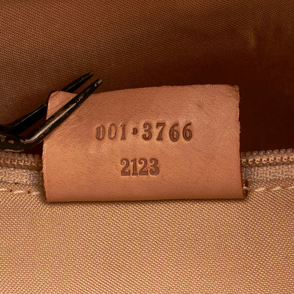 グッチ GGキャンバス ワンショルダーバッグ 001 3766 ホワイト ベージュ キャンバス レザー レディース GUCCI 【中古】