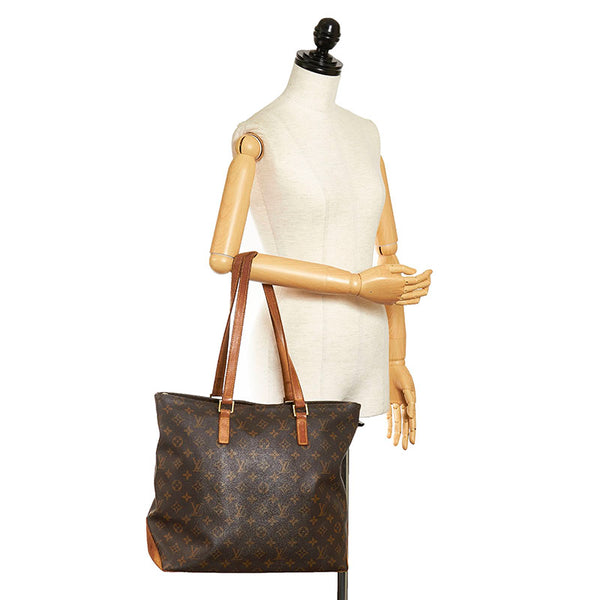ルイ ヴィトン モノグラム カバ メゾ トートバッグ M51151 ブラウン PVC レザー レディース LOUIS VUITTON 【中古】