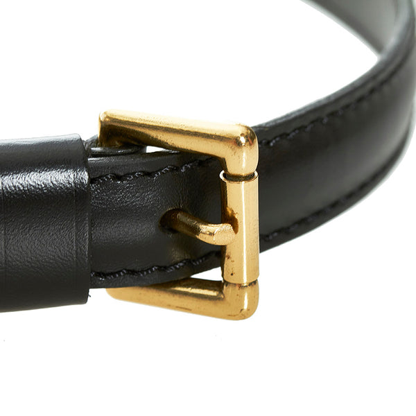 ルイ ヴィトン ショルダーストラップ ブラック レザー レディース LOUIS VUITTON 【中古】
