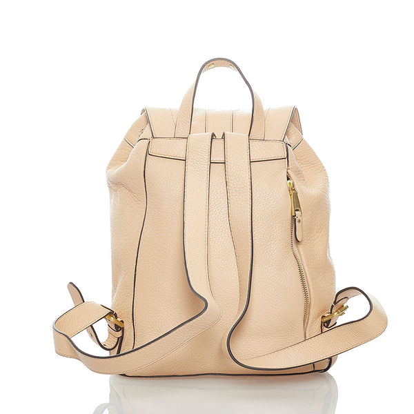 コールハーン タッセル リュック バックパック ベージュ レザー レディース COLE HAAN 【中古】