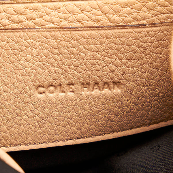 コールハーン タッセル リュック バックパック ベージュ レザー レディース COLE HAAN 【中古】