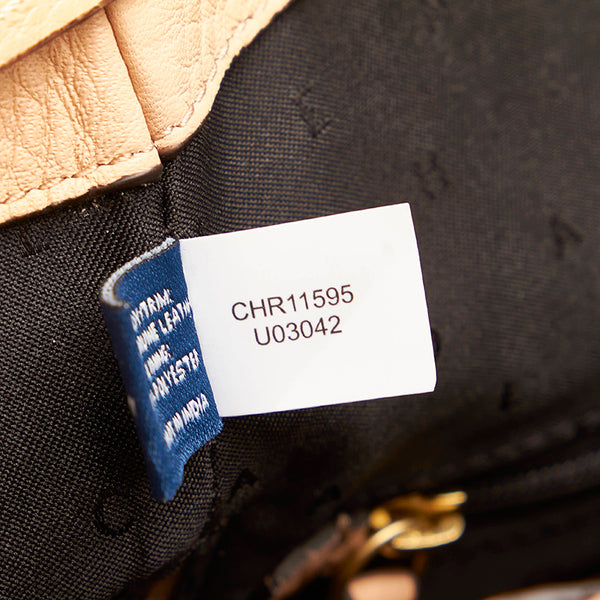 コールハーン タッセル リュック バックパック ベージュ レザー レディース COLE HAAN 【中古】