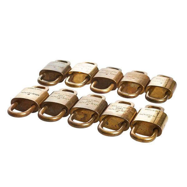 ルイ ヴィトン パドロック 鍵 10個セット ゴールド メッキ レディース LOUIS VUITTON 【中古】