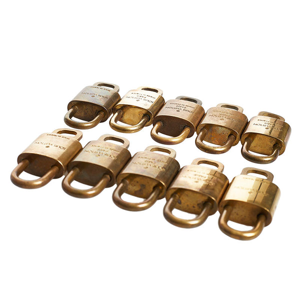 ルイ ヴィトン パドロック 鍵 10個セット ゴールド メッキ レディース LOUIS VUITTON 【中古】
