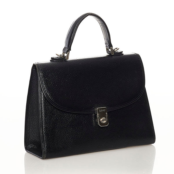 バーバリー ノバチェック シャドーホース ハンドバッグ ショルダーバッグ 2WAY ブラック レザー レディース BURBERRY 【中古】