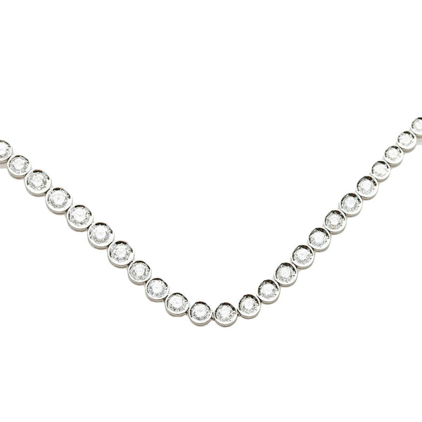 Pt900 プラチナ ダイヤ10.33ct テニスネックレス ネックレス レディース 【中古】