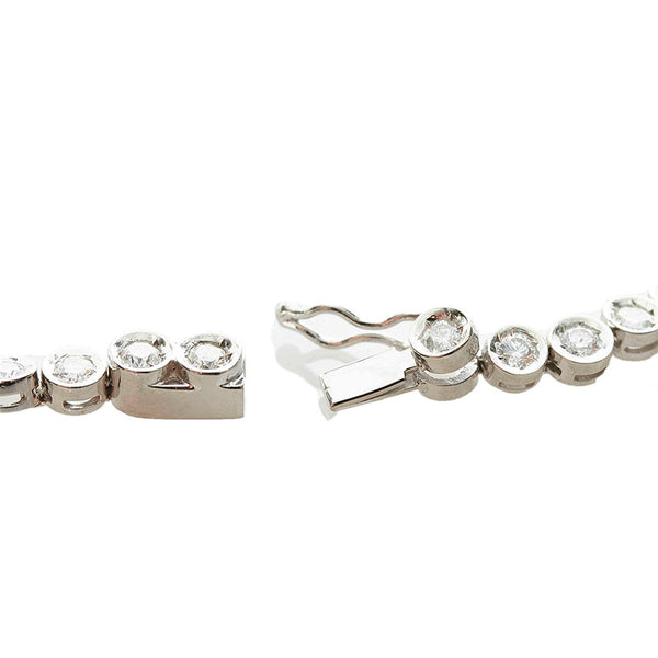 Pt900 プラチナ ダイヤ10.33ct テニスネックレス ネックレス レディース 【中古】